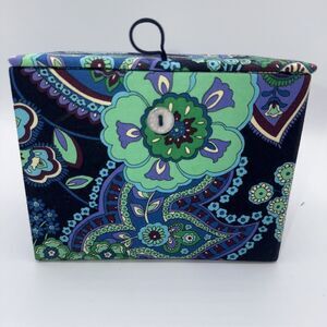 Vera Bradley BLUE RHAPSODY Recipe Box PRISTINE No DIVIDERS Retired